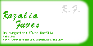 rozalia fuves business card